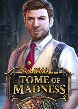 Rich Wilde i księga szaleństwa - slot siatkowy z kaskadami i portalami.